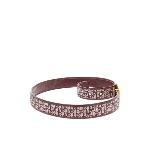 CHRISTIAN DIOR Belt in Bordeaux Fabric - Picture 3 of 7